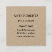 Carte de visite moderne minimaliste de (Dos)