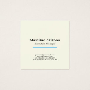 Carte de visite moderne minimaliste de couleur ivo