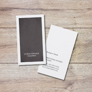 Carte De Visite Moderne minimaliste Élégant Grey blanc Consultant