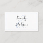 Carte De Visite Moderne minimaliste 🤵 élégant Mariage simple (Dos)