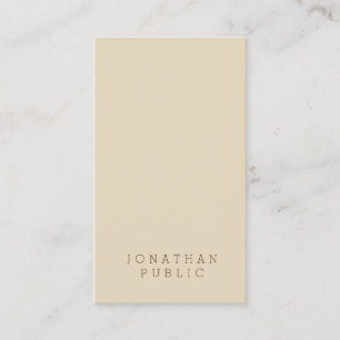 Carte De Visite Moderne minimaliste Elégant Modèle beige tendance