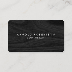 Carte De Visite Moderne minimaliste en bois gris clair professionn