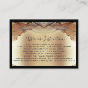 Carte De Visite Moderne minimaliste Faux Gold Foil Lash Aftercare