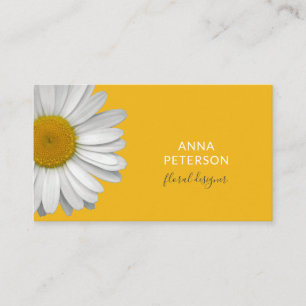 Carte De Visite Moderne minimaliste Fleur marguerite élégante su