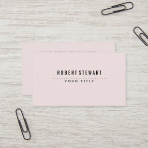 Carte De Visite Moderne minimaliste générique rose bébé