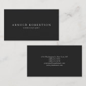 Carte De Visite Moderne minimaliste Gris (Devant / Derrière)