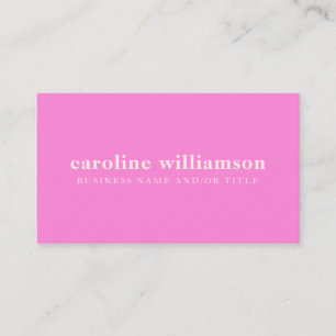 Carte De Visite Moderne Minimaliste Mignon Féminin Rose Profession
