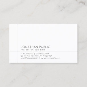 Carte De Visite Moderne minimaliste Modèle élégant professionnel