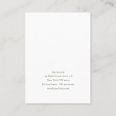 Carte De Visite Moderne minimaliste Neutre Grandes Vertes (Dos)