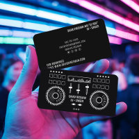 Moderne minimaliste noir et blanc dj musique tourn