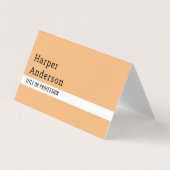Carte De Visite Moderne minimaliste Orange Professional (Devant)