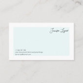 Carte de visite moderne minimaliste personnalisabl (Dos)