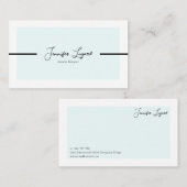 Carte de visite moderne minimaliste personnalisabl (Devant / Derrière)