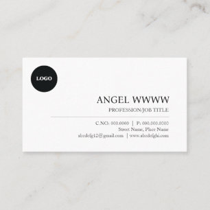 Carte De Visite Moderne Minimaliste Personnalisé Professionnel Sim