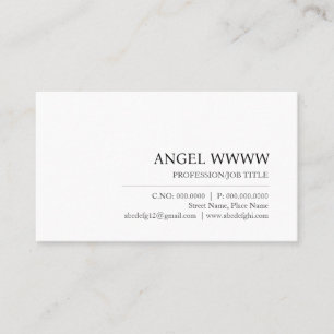 Carte De Visite Moderne Minimaliste Personnalisé Professionnel Sim