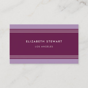 Carte De Visite Moderne minimaliste professionnel Fuchsia et Lilac