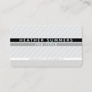 Carte De Visite Moderne minimaliste rayé fin
