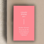 Carte De Visite Moderne minimaliste rose blanc<br><div class="desc">Moderne,  minimaliste,  carte de visite rose/blanc. Modifiez-le simplement avec votre nom/vos données. Vous pouvez personnaliser la police/la couleur avec plus.</div>