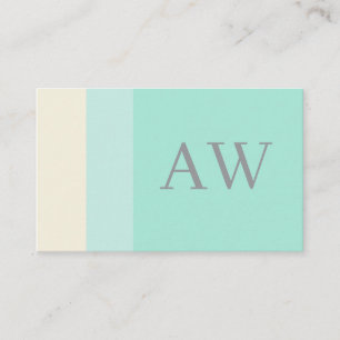 Carte De Visite Moderne, Minimaliste, Sable Beige, Bleu Aqua & Gri