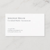 Carte De Visite Moderne minimaliste simple (Devant)