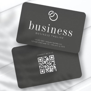 Carte De Visite Moderne minimaliste Simple Chic Logo Scan QR Code