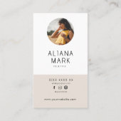 Carte De Visite Moderne minimaliste Simple Photo Professional (Dos)