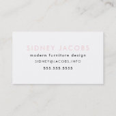 Carte De Visite Moderne minimum Hi - mon nom est design (Dos)