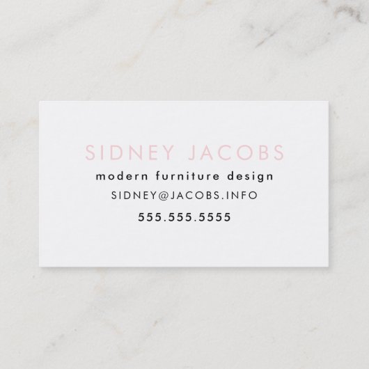 Carte De Visite Moderne minimum Hi - mon nom est design (Dos)