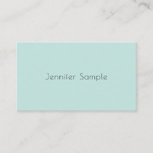 Carte De Visite Moderne Mint Green Blush Pink Simple Modèle