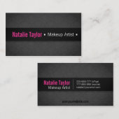 Carte De Visite Moderne, mode, charme, damassé, maquilleur (Devant / Derrière)