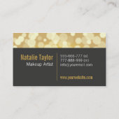 Carte De Visite Moderne, mode, charme, or de Faux, maquilleur (Dos)