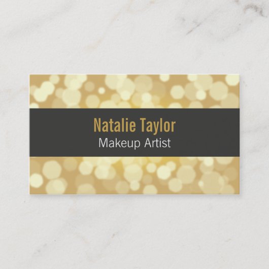Carte De Visite Moderne, mode, charme, or de Faux, maquilleur (Devant)
