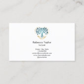 Carte De Visite moderne mode vie coach arbre de vie mains coeur (Dos)