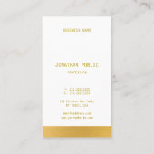 Carte De Visite Moderne Modèle or tendance Monogramme élégant (Dos)