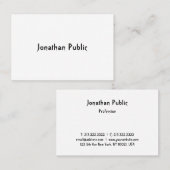 Carte De Visite Moderne Modèle Professionnel de Script de Main Ten (Devant / Derrière)