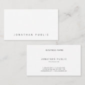 Carte De Visite Moderne Modèle Professionnel Simple Élégant (Devant / Derrière)