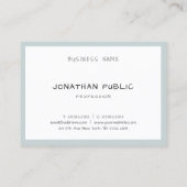 Carte De Visite Moderne Modèle Simple de Texte Manuscrit Minimalis (Dos)