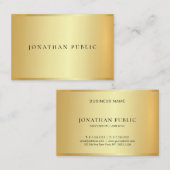 Carte De Visite Moderne modèle simple élégant faux or tendance (Devant / Derrière)