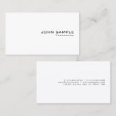 Carte De Visite Moderne Modèle Simple Élégant Professionnel (Devant / Derrière)