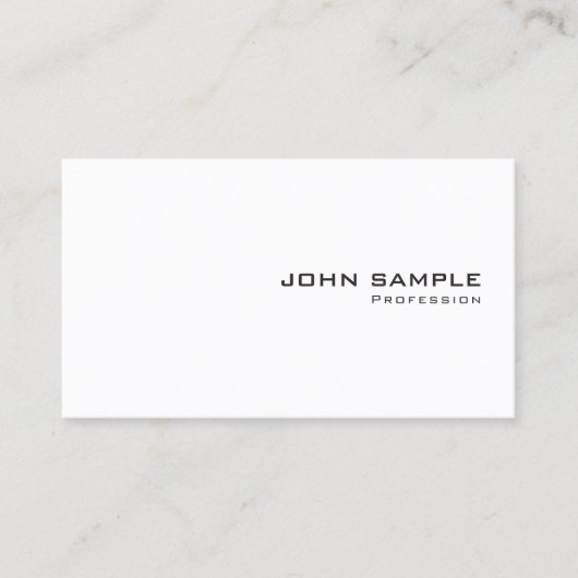 Carte De Visite Moderne Modèle Simple Élégant Professionnel (Devant)
