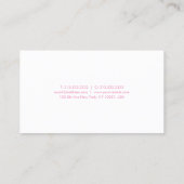 Carte De Visite Moderne modèle simple professionnel rose tendance (Dos)