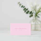 Carte De Visite Moderne modèle simple professionnel rose tendance (Debout devant)