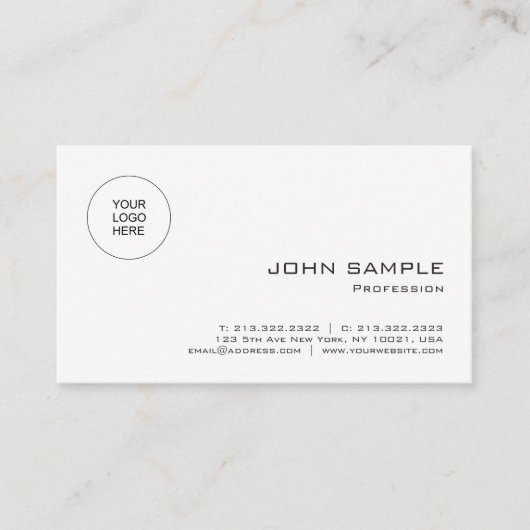 Carte De Visite Moderne Modèle Téléchargez votre logo vers (Devant)