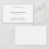 Carte De Visite Moderne moderne et moderne minimaliste sobre luxe  (Devant / Derrière)