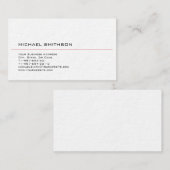 Carte de visite moderne moderne noir blanc (Devant / Derrière)