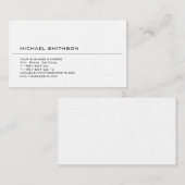 Carte de visite moderne moderne noir blanc (Devant / Derrière)