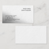 Carte de visite moderne moderne noir blanc gris (Devant / Derrière)