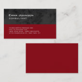 Carte De Visite Moderne moderne Red Grey Black Stripes Consultant (Devant / Derrière)