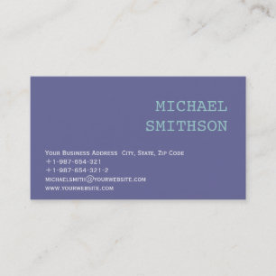 Carte de visite moderne moderne simple bleu