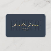 Carte De Visite Moderne Monogram Architect Elegant Blue (Devant)